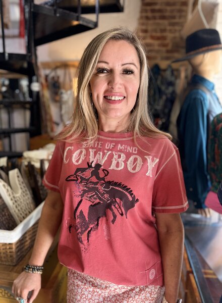 DOUBLE D RANCHWEAR COWBOY STATE OF MIND TOP