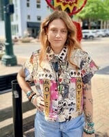 DOUBLE D RANCHWEAR COWBOY GRAFITTI TOP