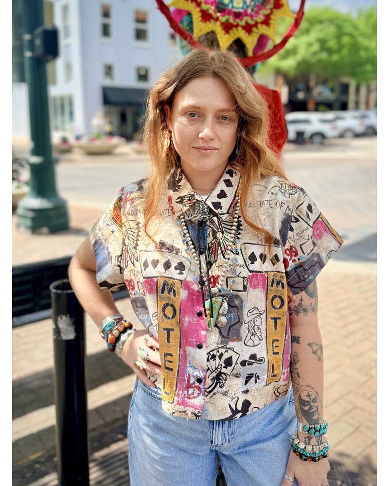 DOUBLE D RANCHWEAR COWBOY GRAFITTI TOP