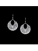 VOGT VOGT ETCHED SCALLOP STERLING SILVER  EARRINGS