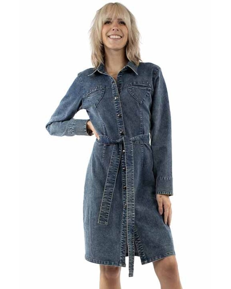 SCULLY HEART POCKET DENIM DRESS