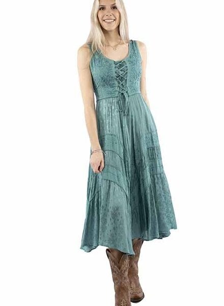 SCULLY SLEEVELESS PEASANT DRESS