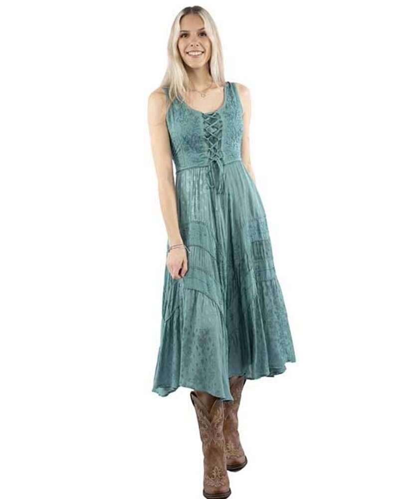 SCULLY SLEEVELESS PEASANT DRESS