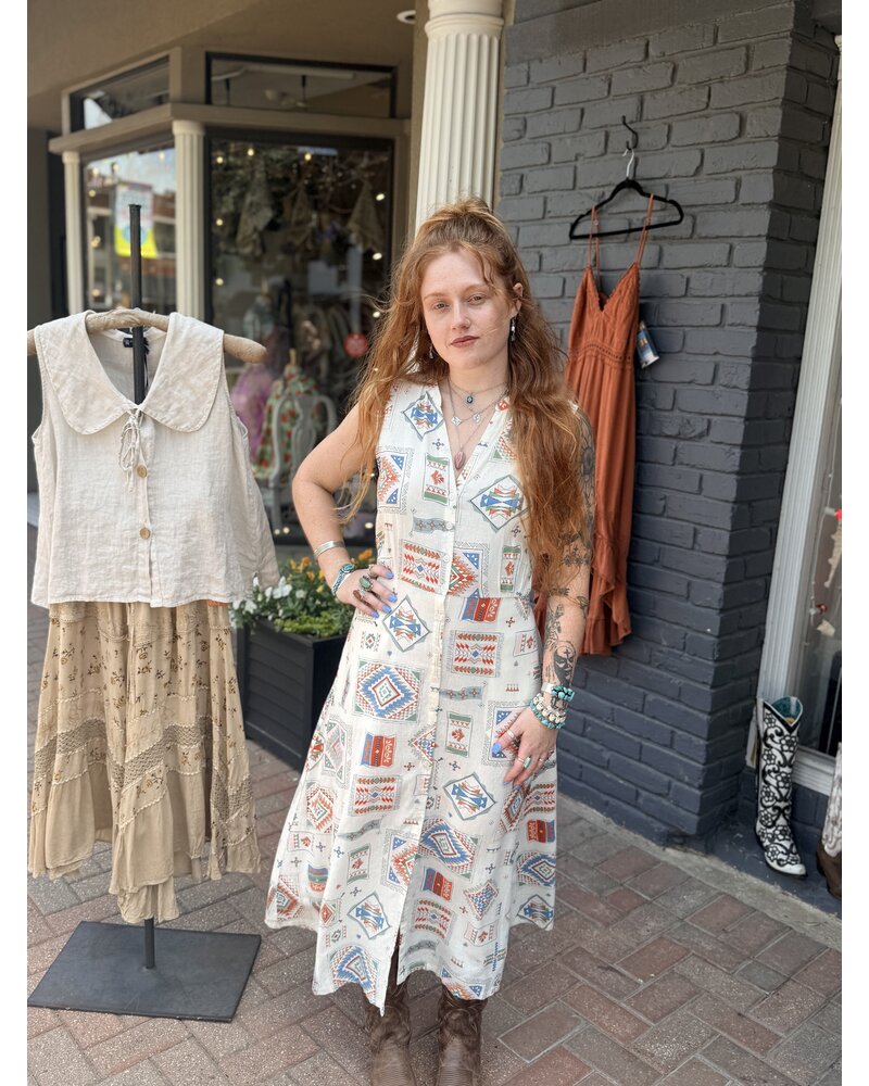 PENDLETON LANA SLEEVELESS LINEN DRESS
