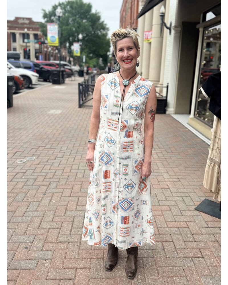 PENDLETON LANA SLEEVELESS LINEN DRESS