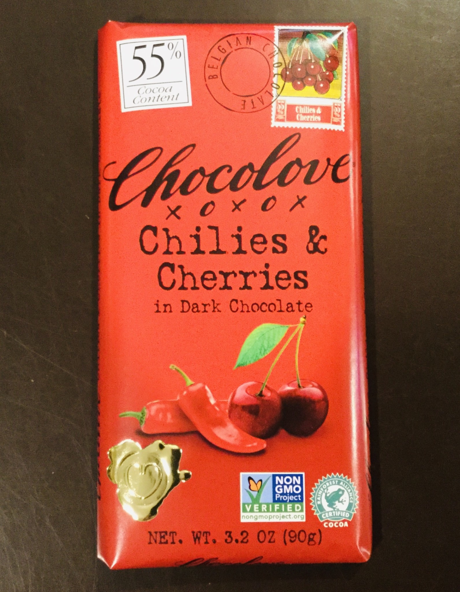 Chocolove Chilies & Cherries in Dark Chocolate 3.2 oz
