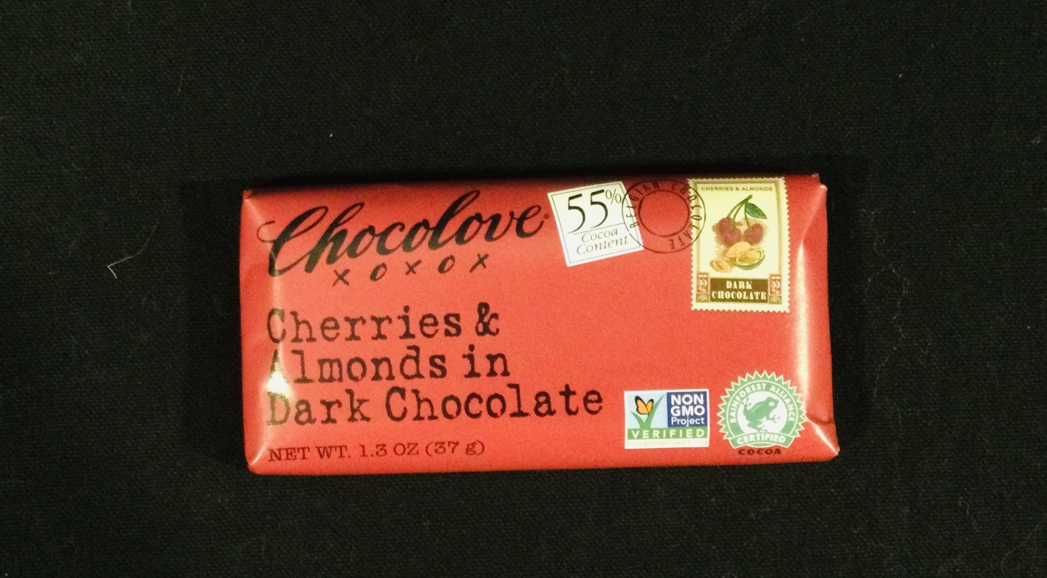 Chocolate chocolov cherry almond dark mini bars