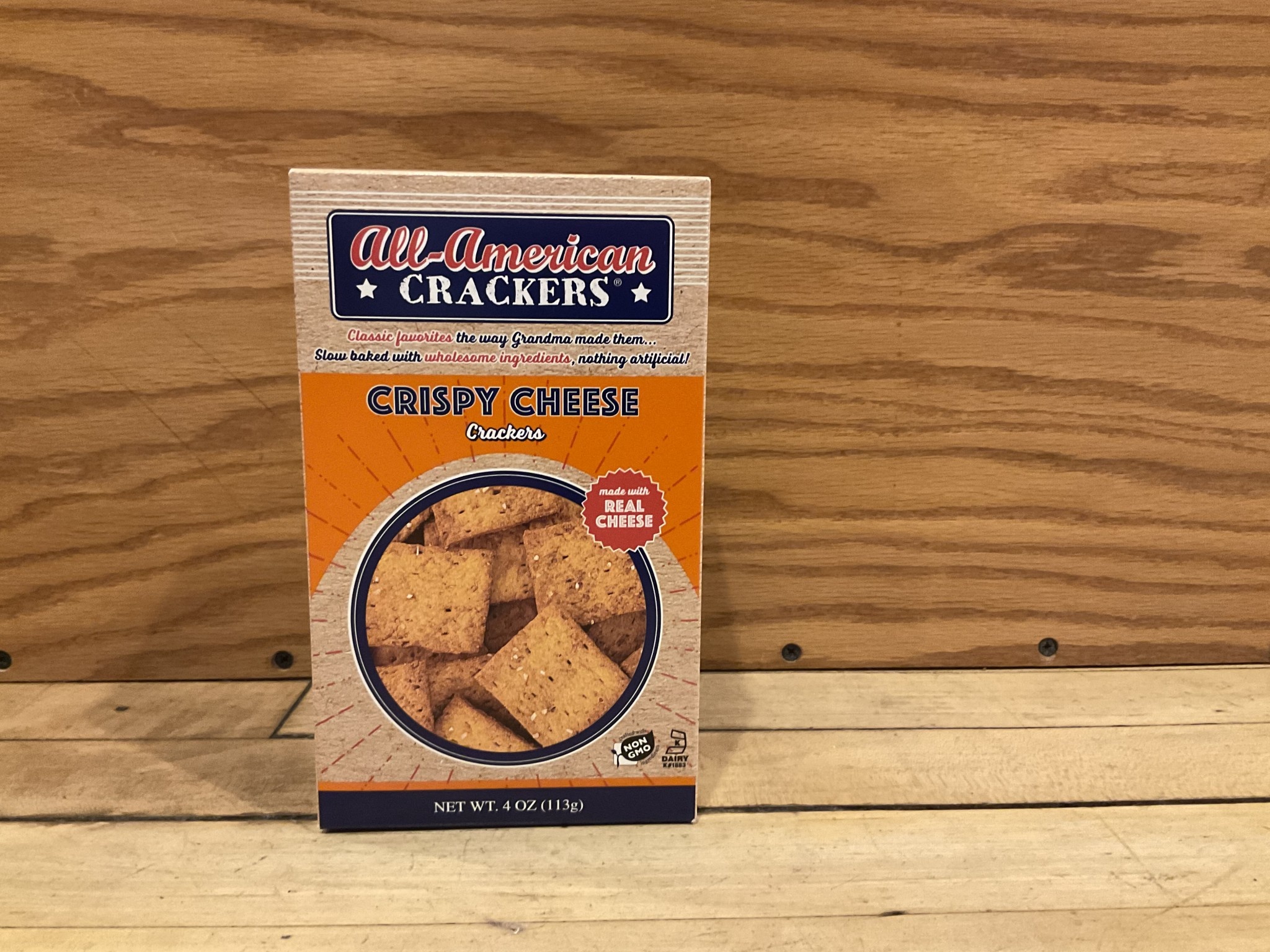 All American Snack Crackers Crispy Cheese 4oz