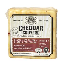 Cheese- Wood River CHEDDAR GRUYERE Roasted red pepper & cracked Peppercorn