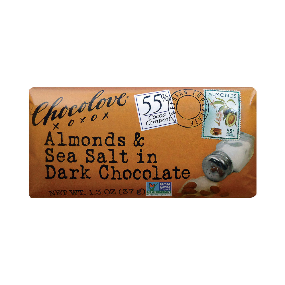 Chocolate  - Chocolove Mini Almond Salt Dark 1.2 oz