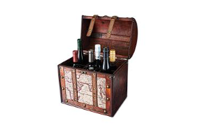 6 Bottle Old World Wooden Wine Box by Twine