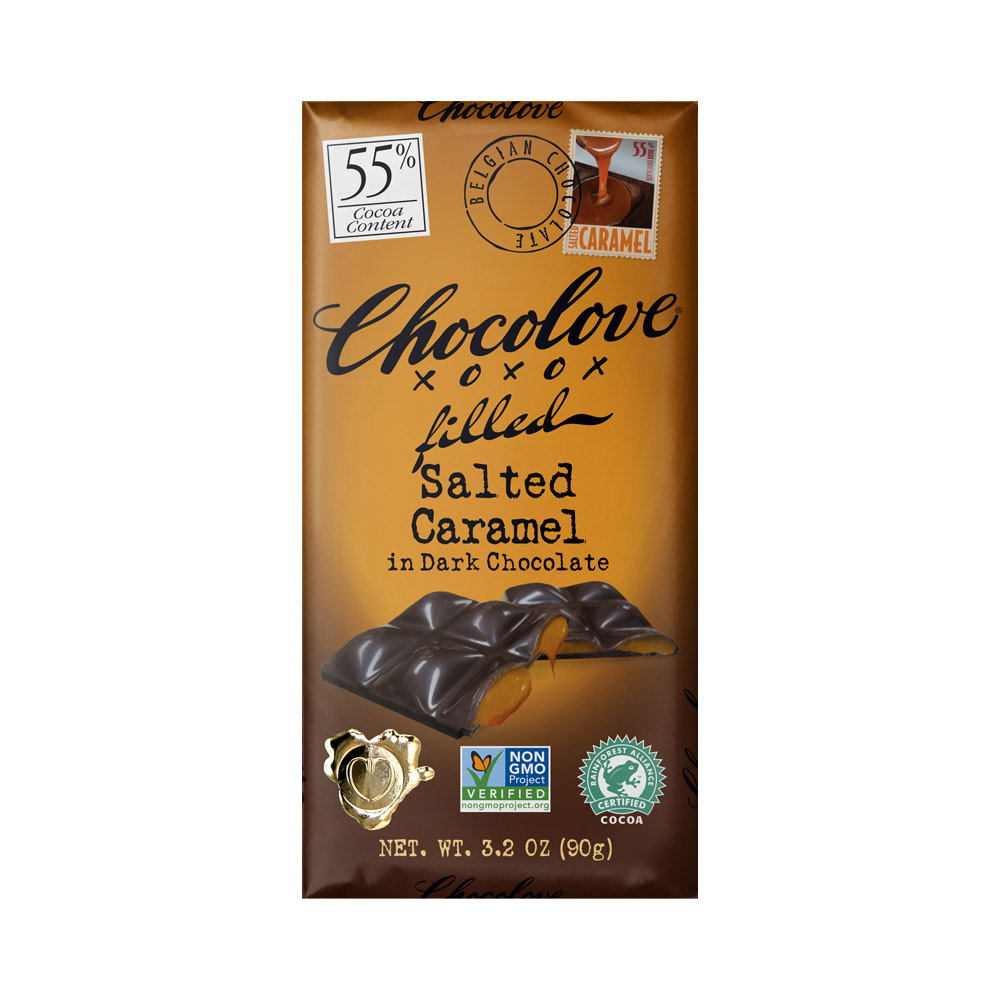 Chocolate -Chocolove Salted Carmel in Dark Chocolate 3.2 oz