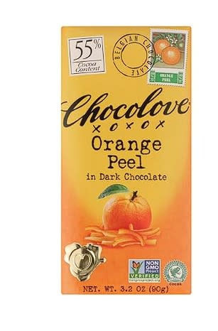 Chocolate- Chocolove Orange peel in dark chocolate 3.5 oz