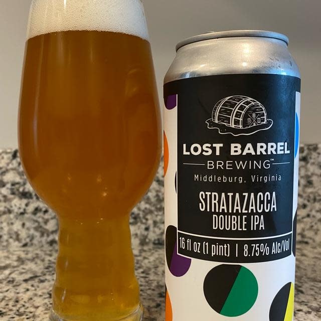 Lost Barrel Brewing Stratazacca Double IPA Middleburg Virginia NV