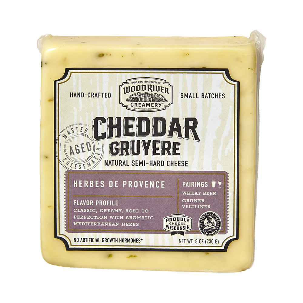 CHEESE WOOD RIVER Herbs Provence Cheddar Gruyere