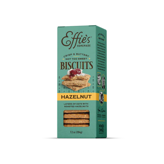 Cracker EFFIE'S HAZELNUT BISCUIT RETAIL BOX 