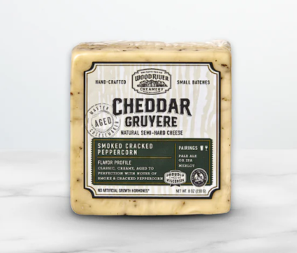 CHEESE WOOD RIVER SMOKED PEPPERCORN CHEDR GRUYERE
