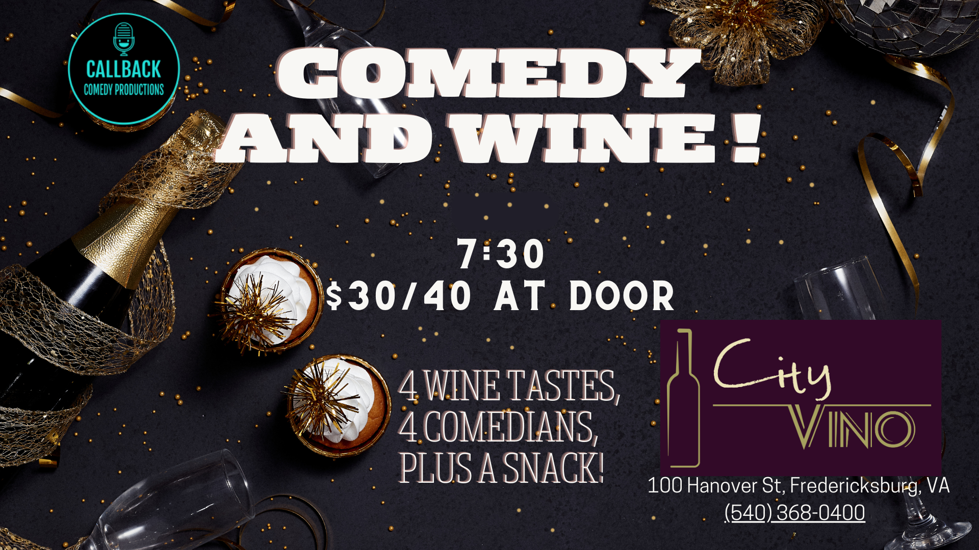 Comedy and Wine Night at City Vino