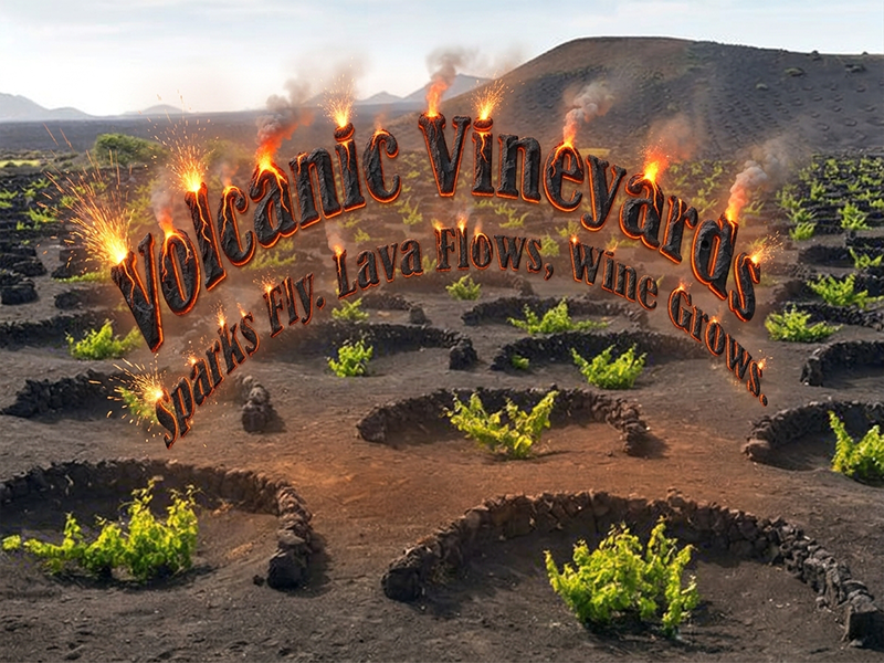 Wine Class: Volcanic Vineyards. Sparks Fly. Lava Flows. Wine Grows.