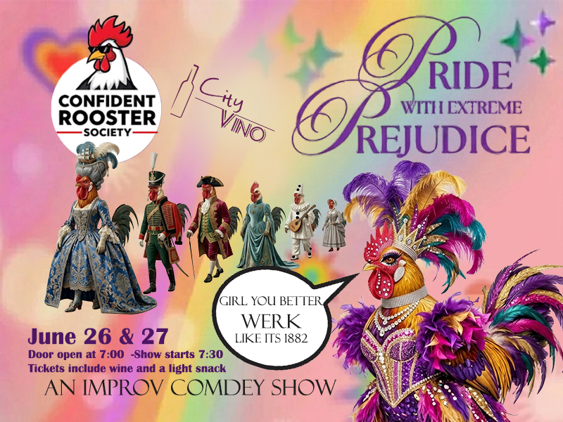 Confident Rooster Society and Wine Improv