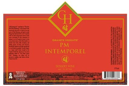 Granite Heights “PM Intemporel” Fortified Petit Manseng Virginia NV
