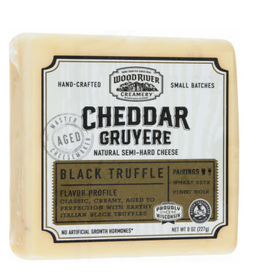 Cheese -  Wood River Creamery Black Truffle Cheddar Gruyere Cheese