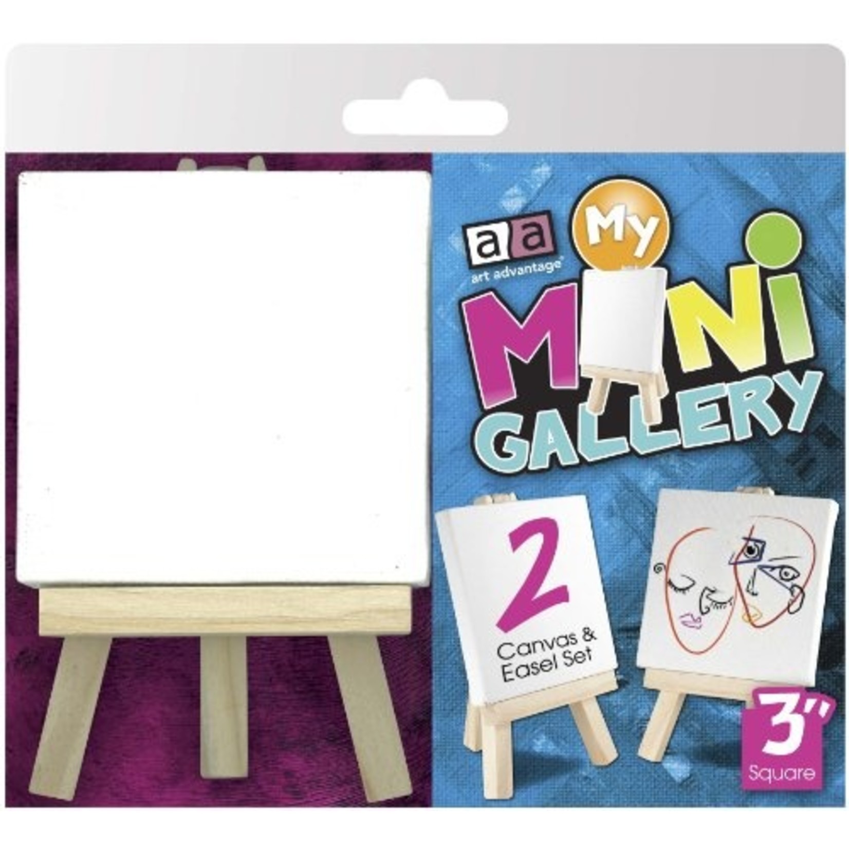 ART ADVANTAGE MY MINI GALLERY CANVAS AND EASEL SET/2    1245ST