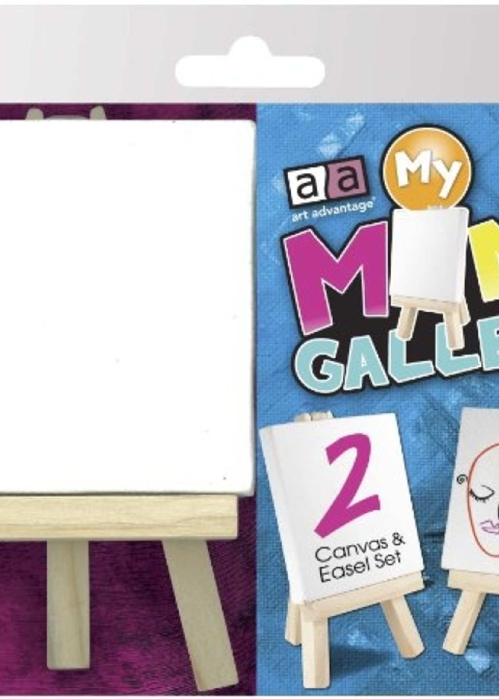 ART ADVANTAGE MY MINI GALLERY CANVAS AND EASEL SET/2    1245ST