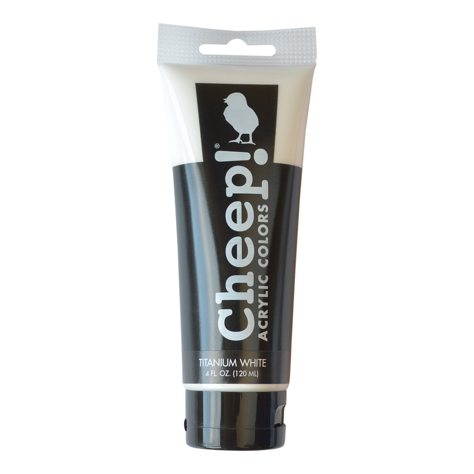 Cheep Titanium White 4 oz. (120 ml) Acrylic Tube