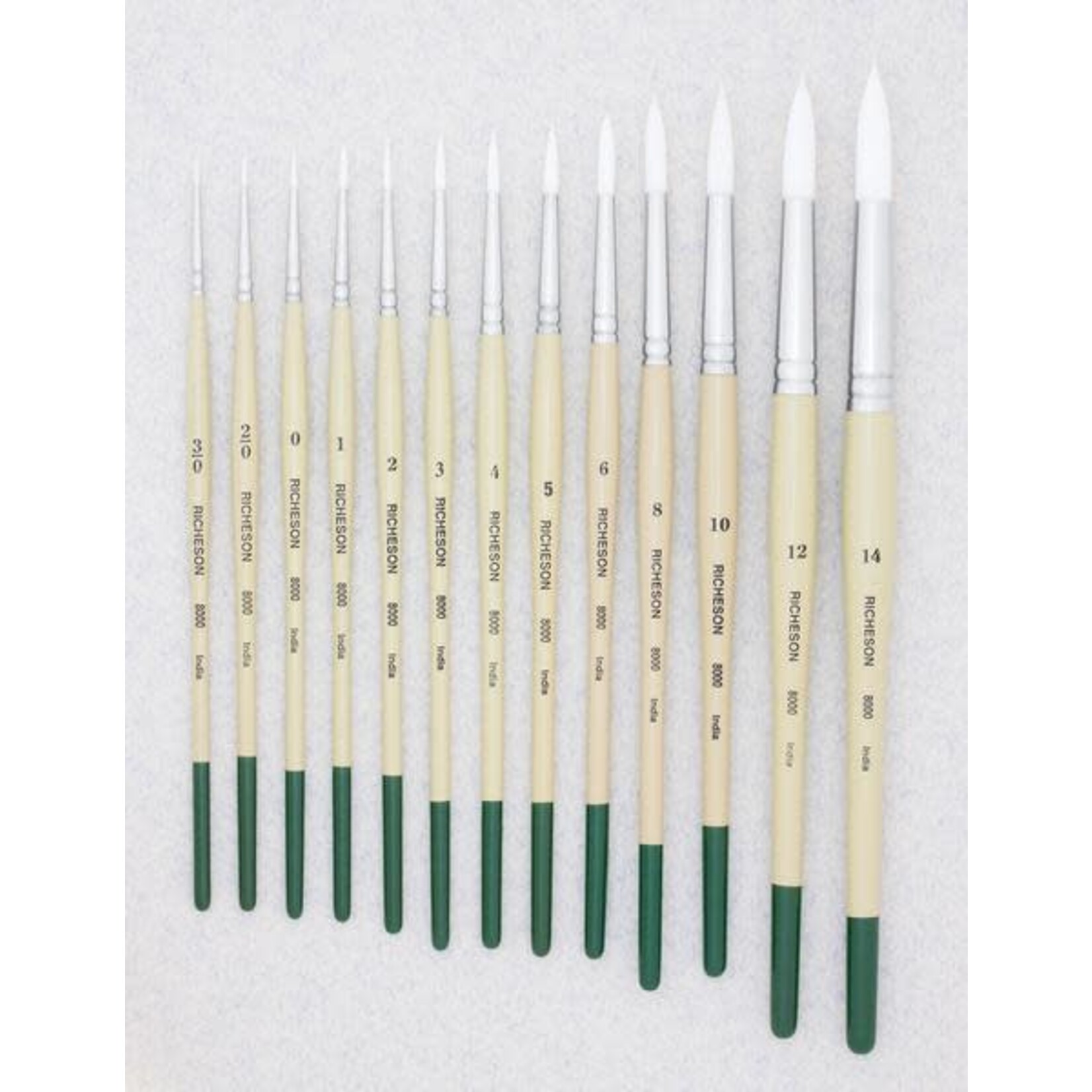 JACK RICHESON RICHESON 8000 WHITE TAKLON ROUND BRUSH 3/0