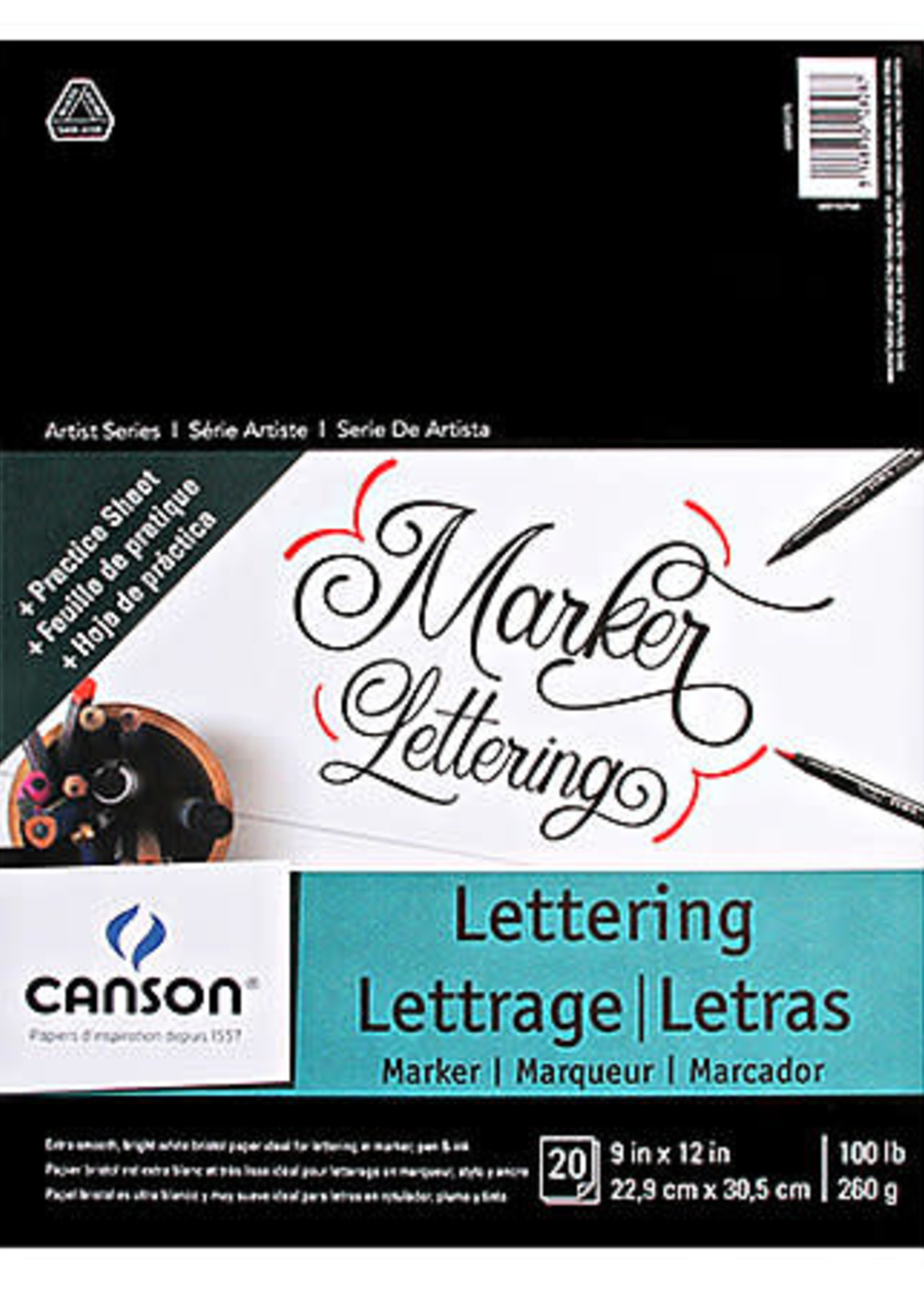 CANSON LETTERING MARKER PAD 9X12