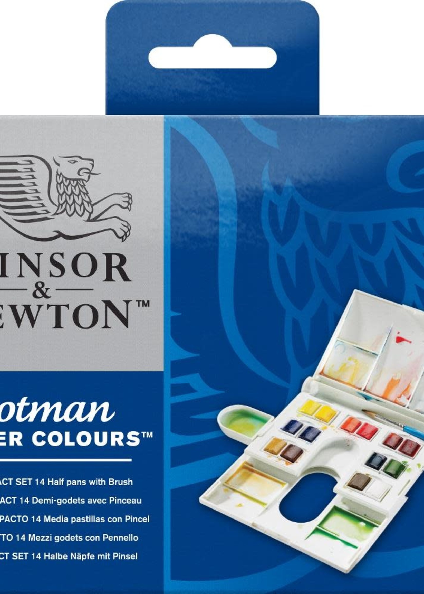 WINSOR NEWTON COTMAN WATERCOLOUR COMPACT SET/14 HALF PANS