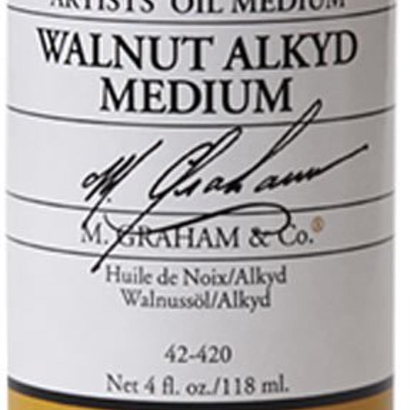 M GRAHAM M GRAHAM WALNUT ALKYD OIL MEDIUM 4OZ Colours Artist Supplies