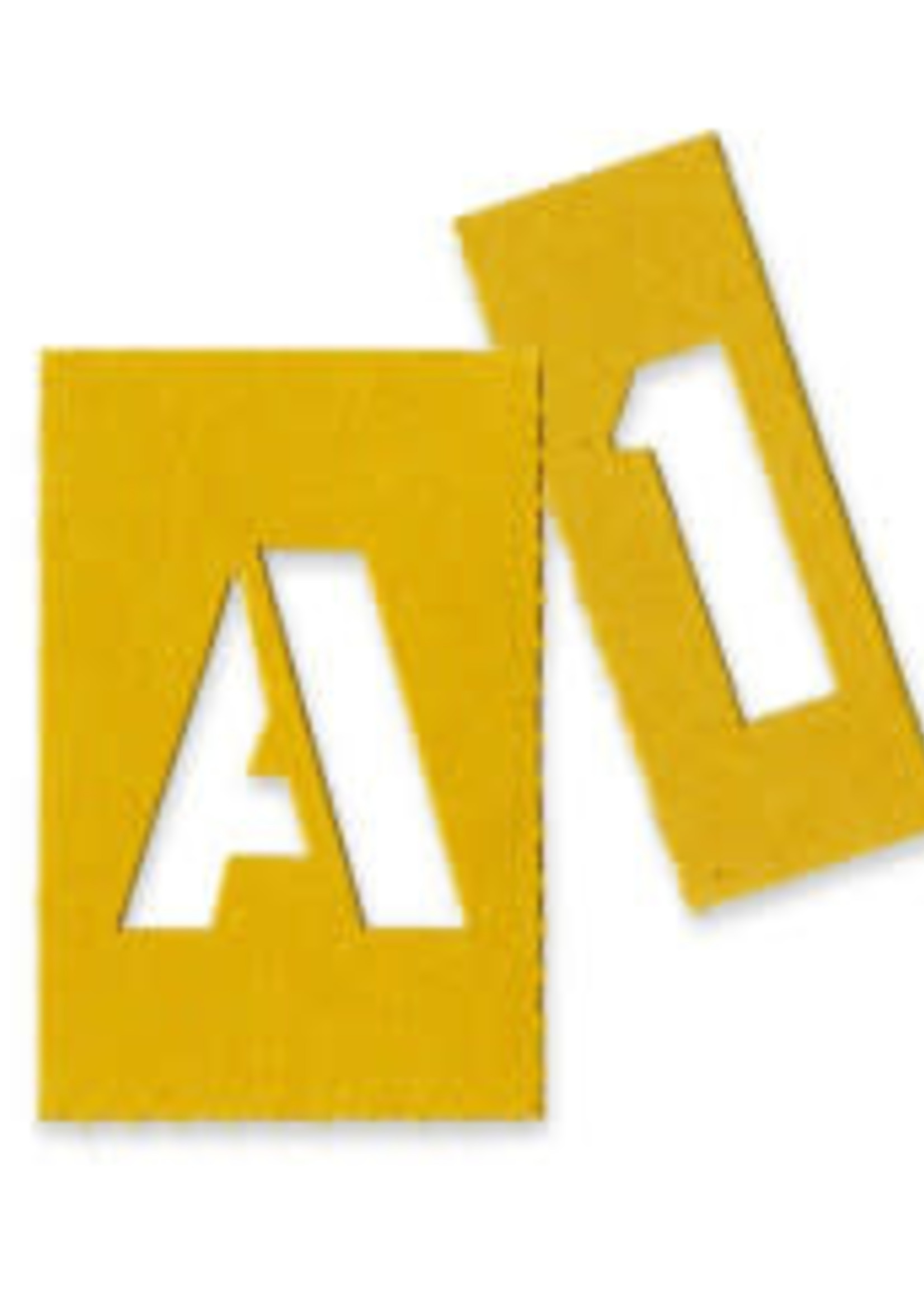 CHARTPAK LETTER & NUMBER STENCIL 1'' Colours Artist Supplies