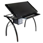 STUDIO DESIGNS FUTURA CRAFT STATION BLACK W/ BLACK GLASS