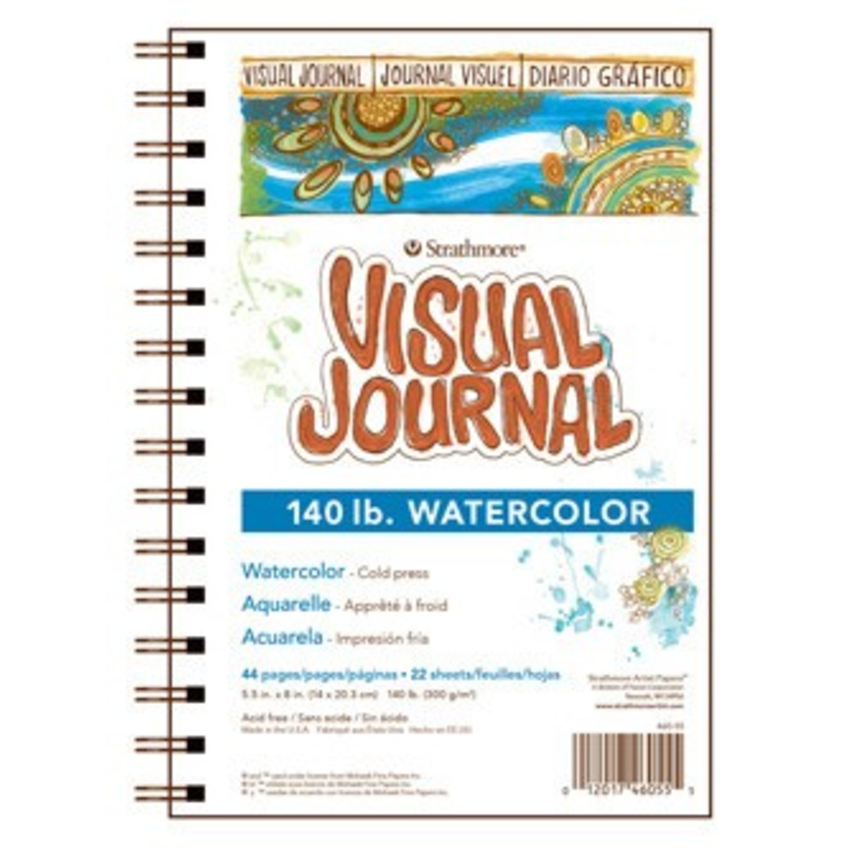 STRATHMORE STRATHMORE VISUAL JOURNAL WATERCOLOUR 140LB CP 5.5X8    460-55