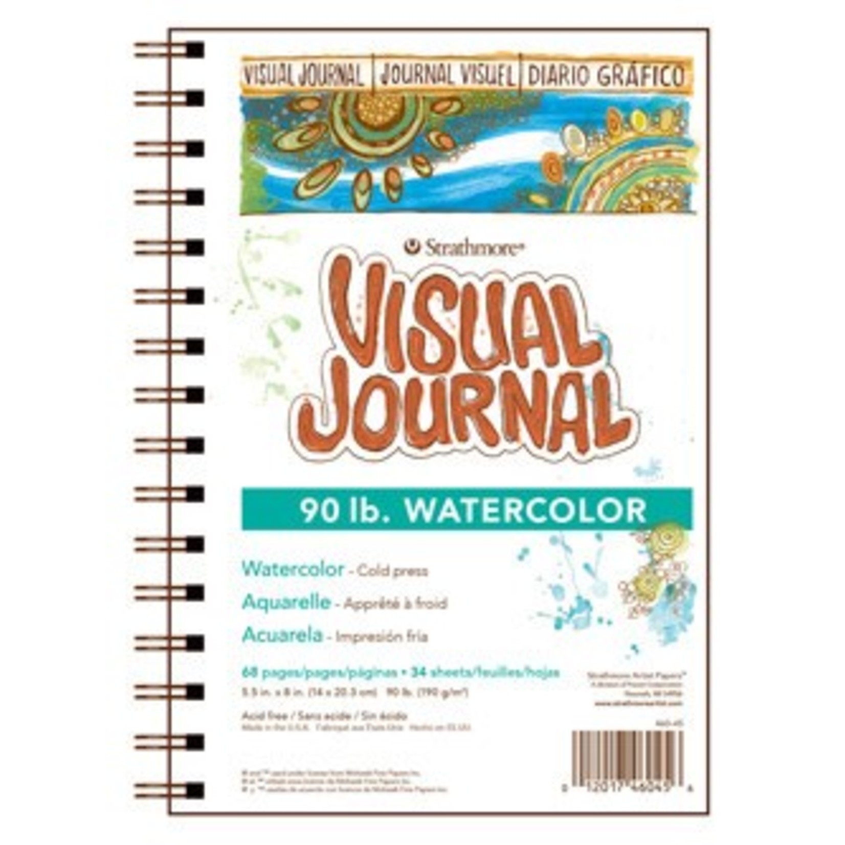 STRATHMORE STRATHMORE VISUAL JOURNAL WATERCOLOUR 90LB CP 5.5X8    460-45