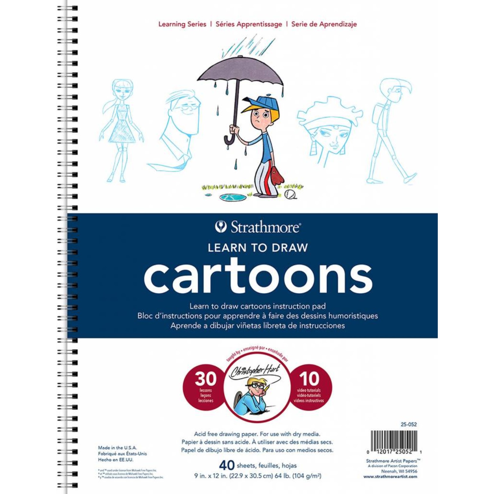 STRATHMORE STRATHMORE LEARNING SERIES LEARN TO DRAW CARTOONS 9X12 COIL BOUND