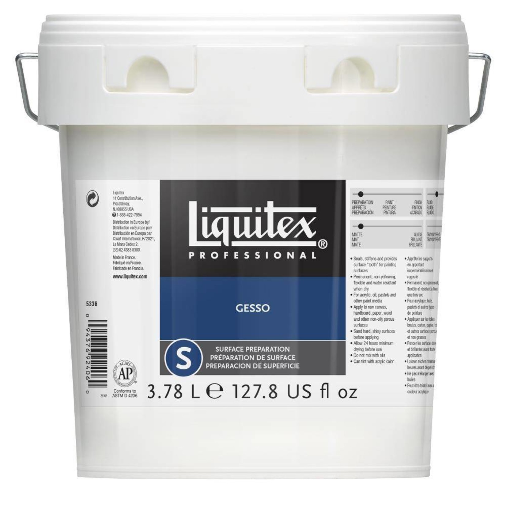 LIQUITEX LIQUITEX GESSO WHITE 3.78L