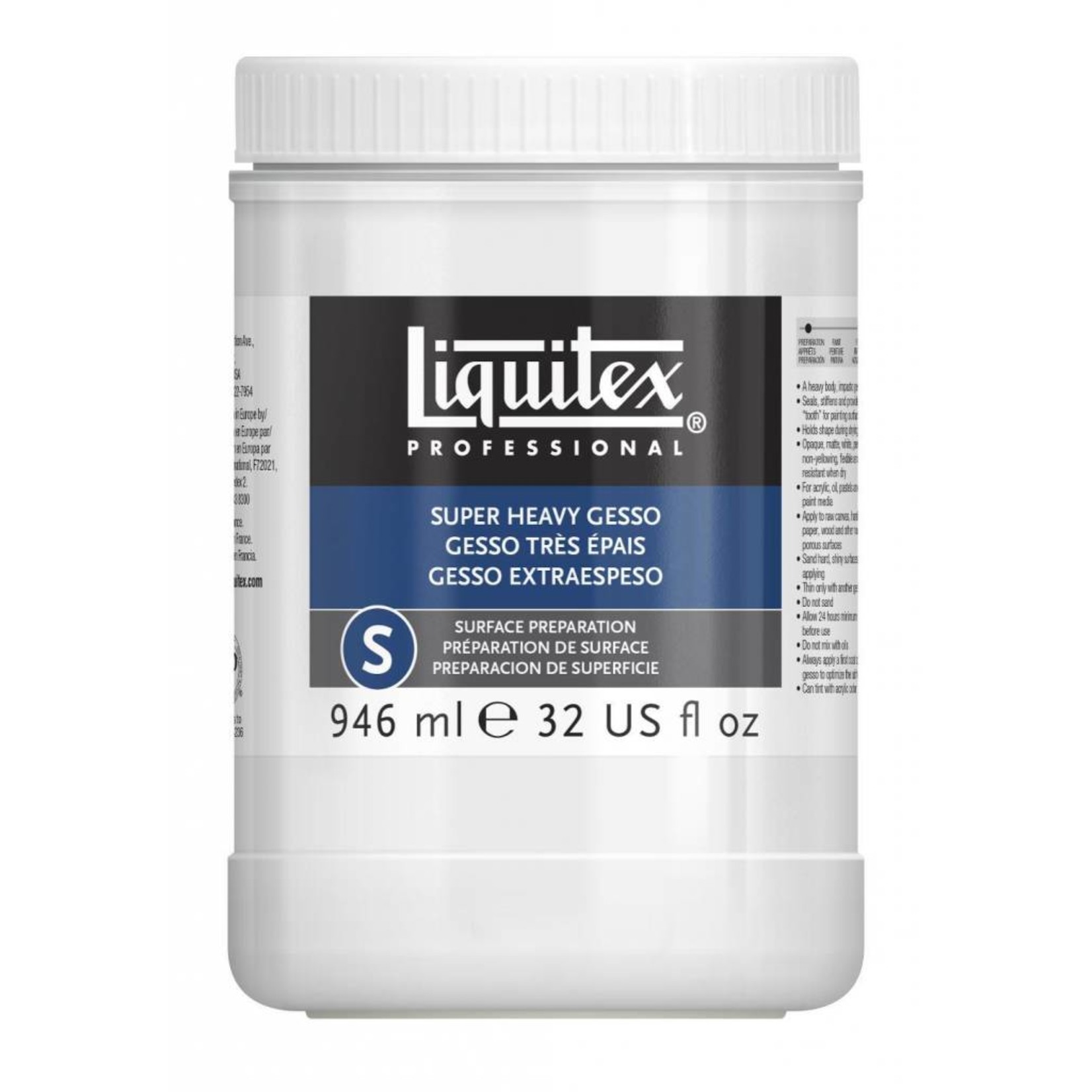 Liquitex Professional Super Heavy Body Gesso 32oz White