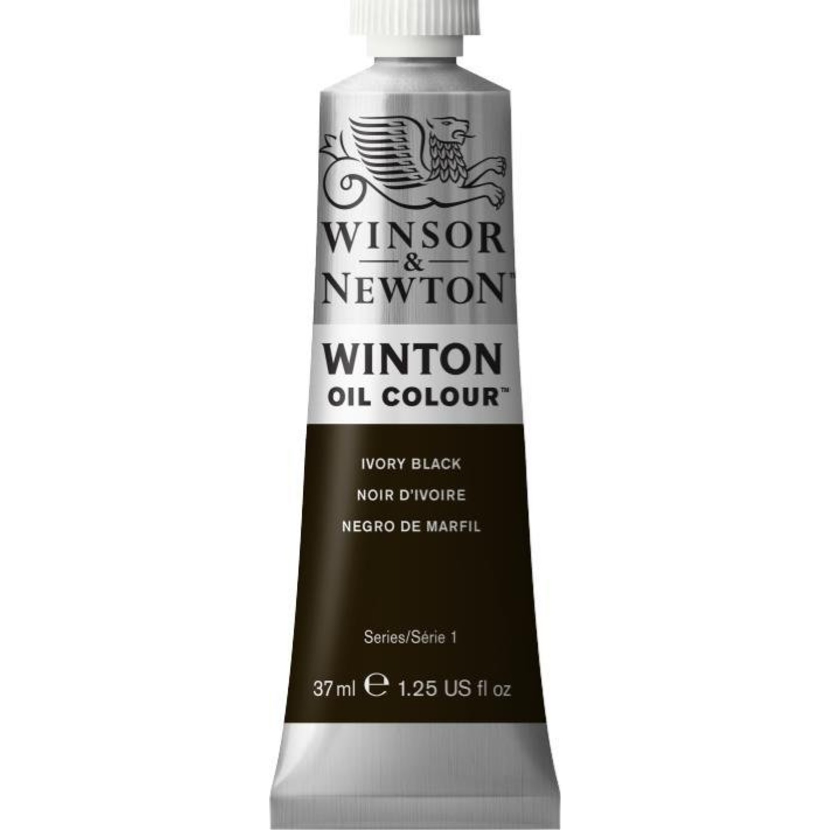 WINSOR NEWTON WINTON OIL COLOUR IVORY BLACK 37ML