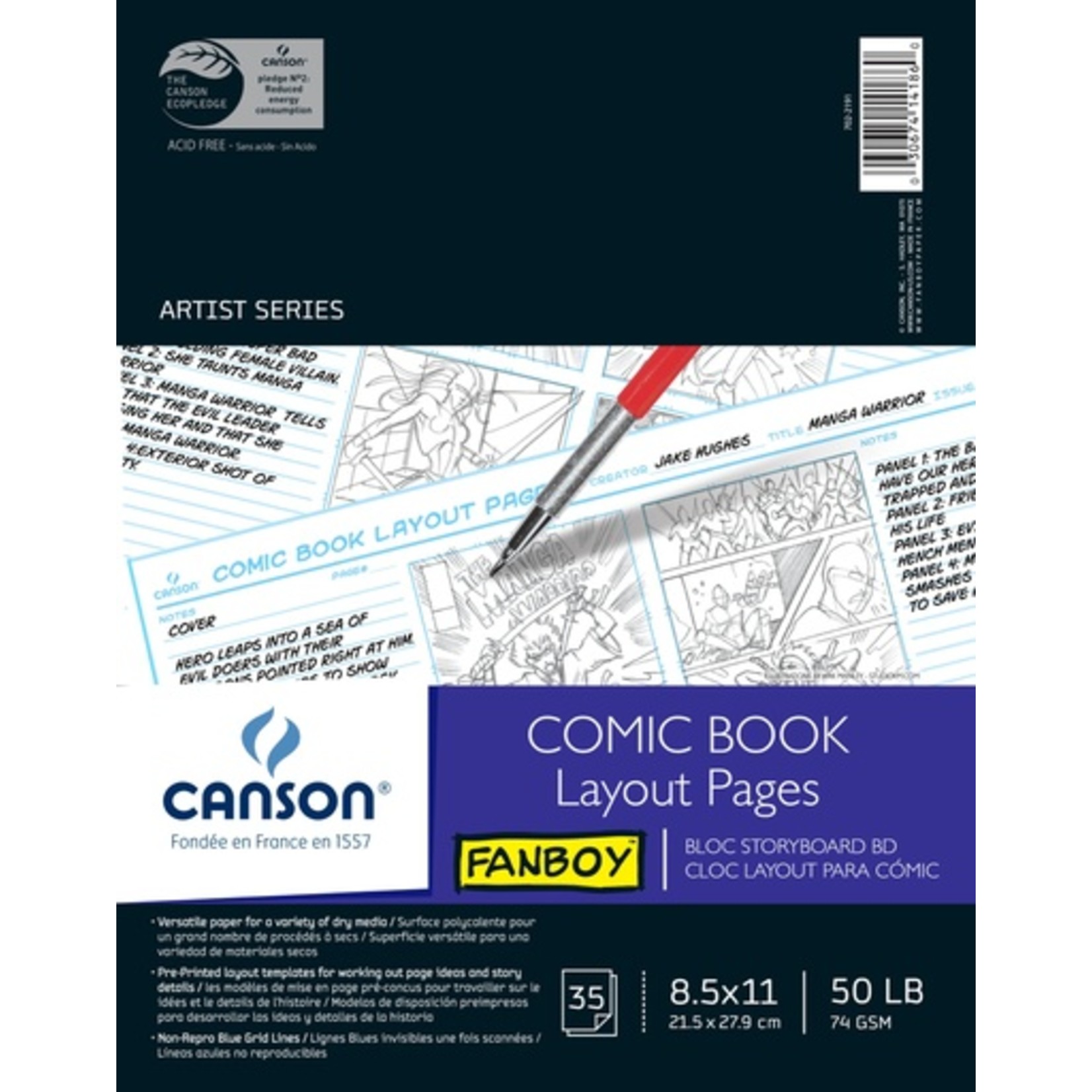 CANSON CANSON COMIC BOOK LAYOUT PAGES 8.5X11 50LB  35/SHT    CAN-100510877