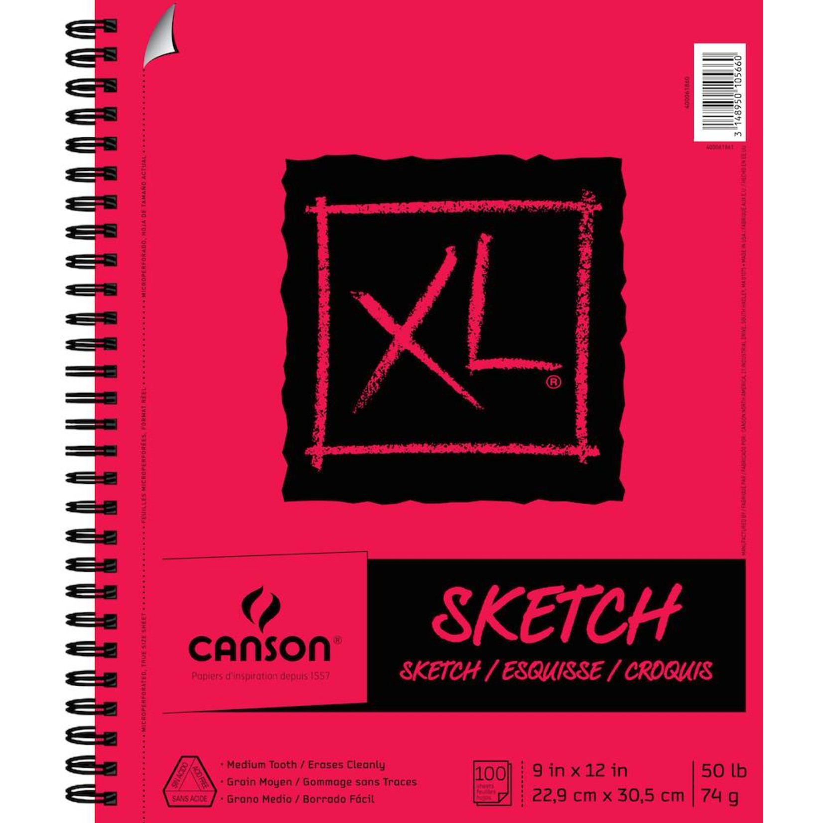 CANSON CANSON XL SKETCH PAD 9X12 SC  100/SHT    CAN-400061860
