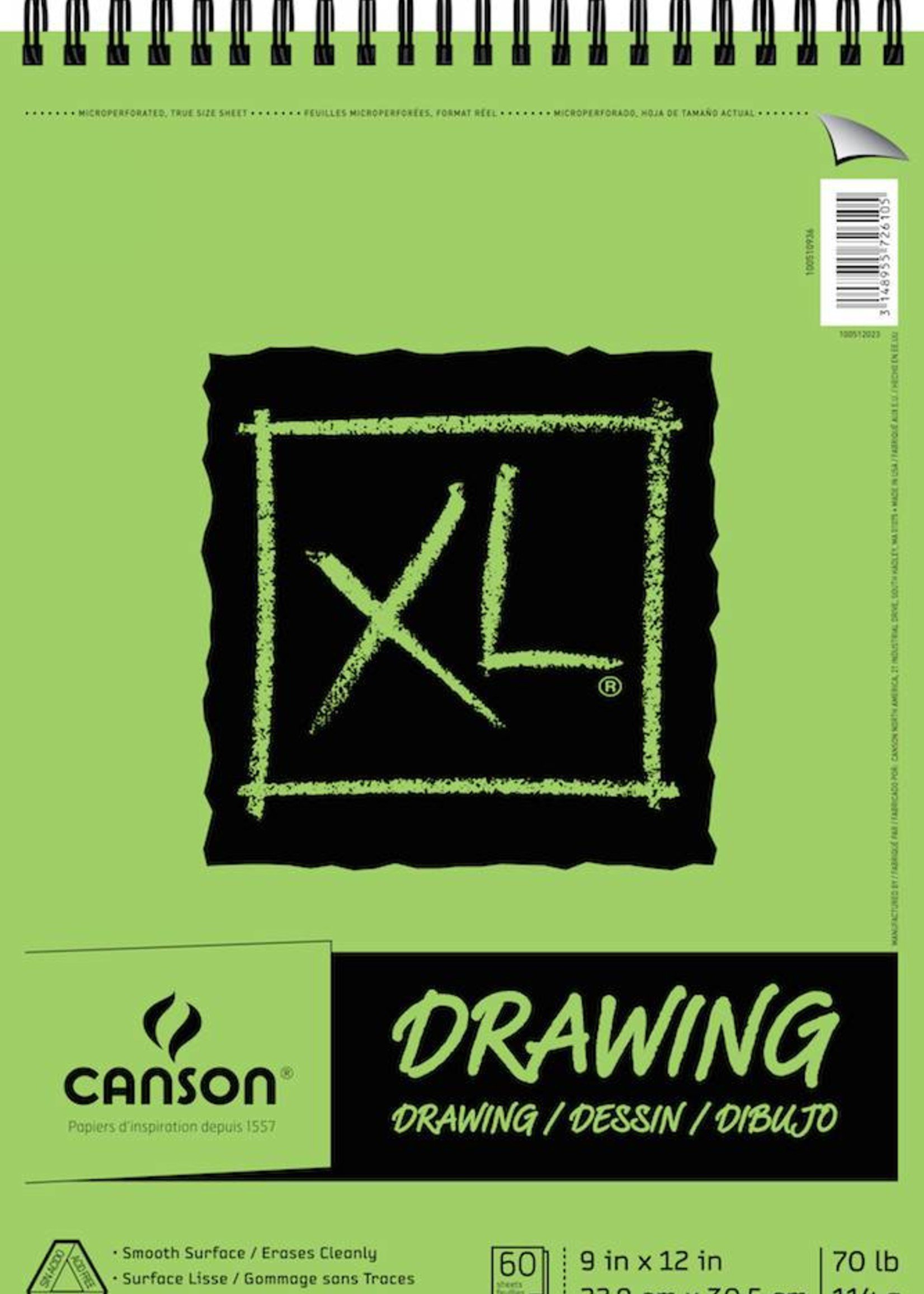 CANSON CANSON XL DRAWING PAD 9X12 70LB TOP COIL  60/SHT    CAN-100510936
