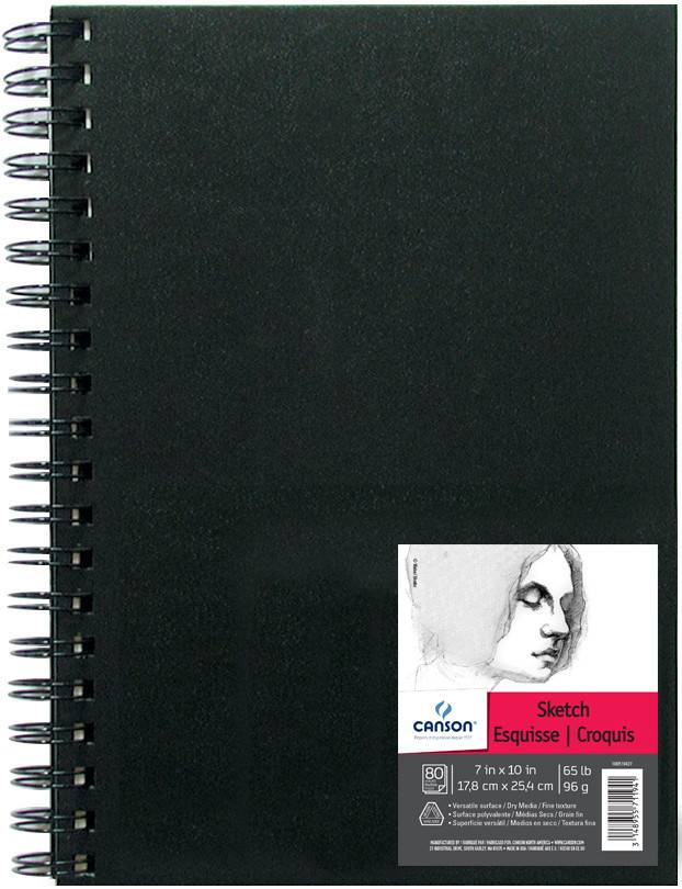 CANSON CANSON ARTIST SERIES SKETCH BOOK 7X10 65LB SIDE COIL 80/SHT CAN