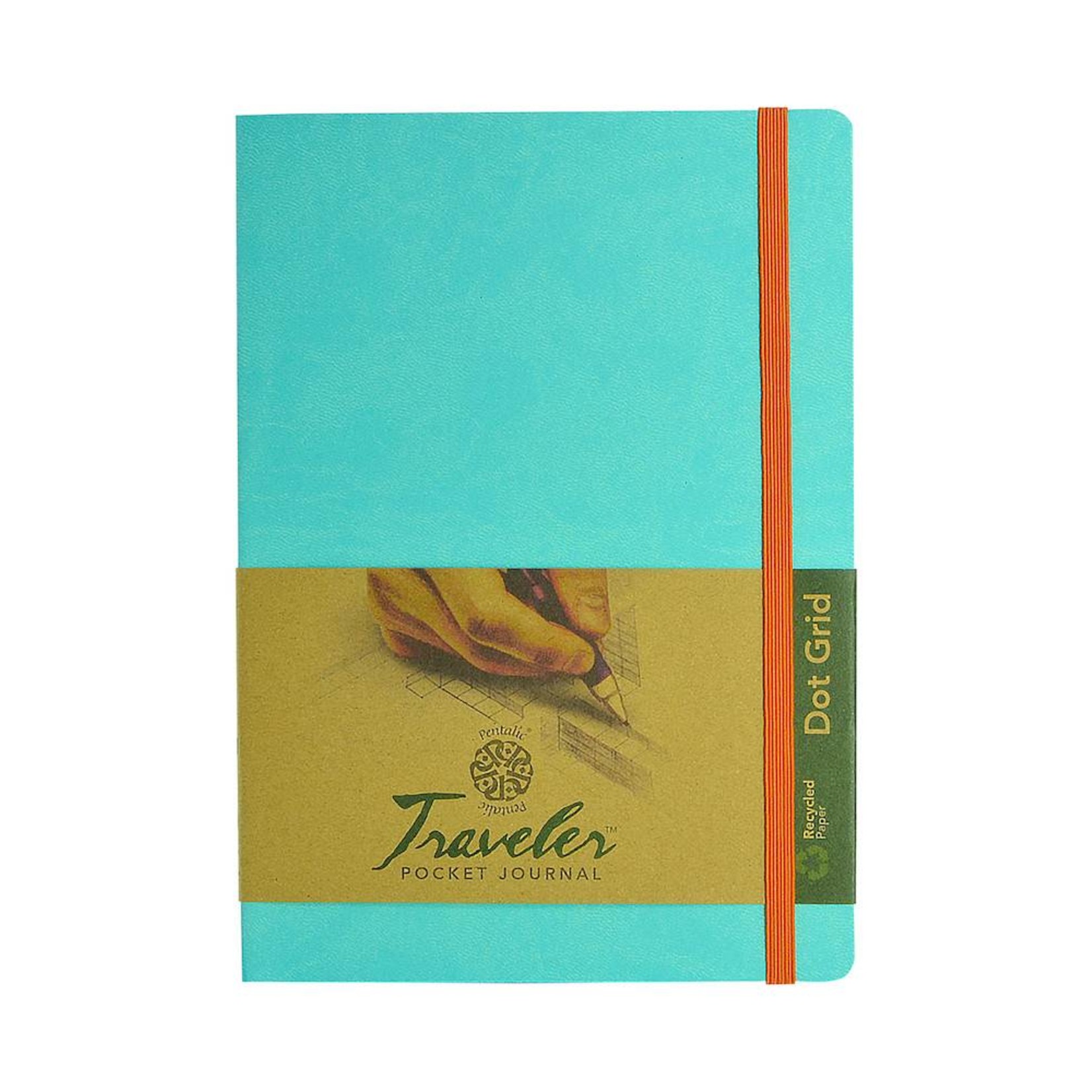 PENTALIC PENTALIC TRAVELER POCKET JOURNAL DOT GRID 8X6 TURQUOISE