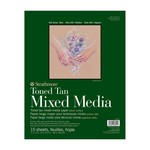 STRATHMORE STRATHMORE TONED TAN MIXED MEDIA PAD 11X14 140LB TAPE BOUND  15/SHT    STR-462-211