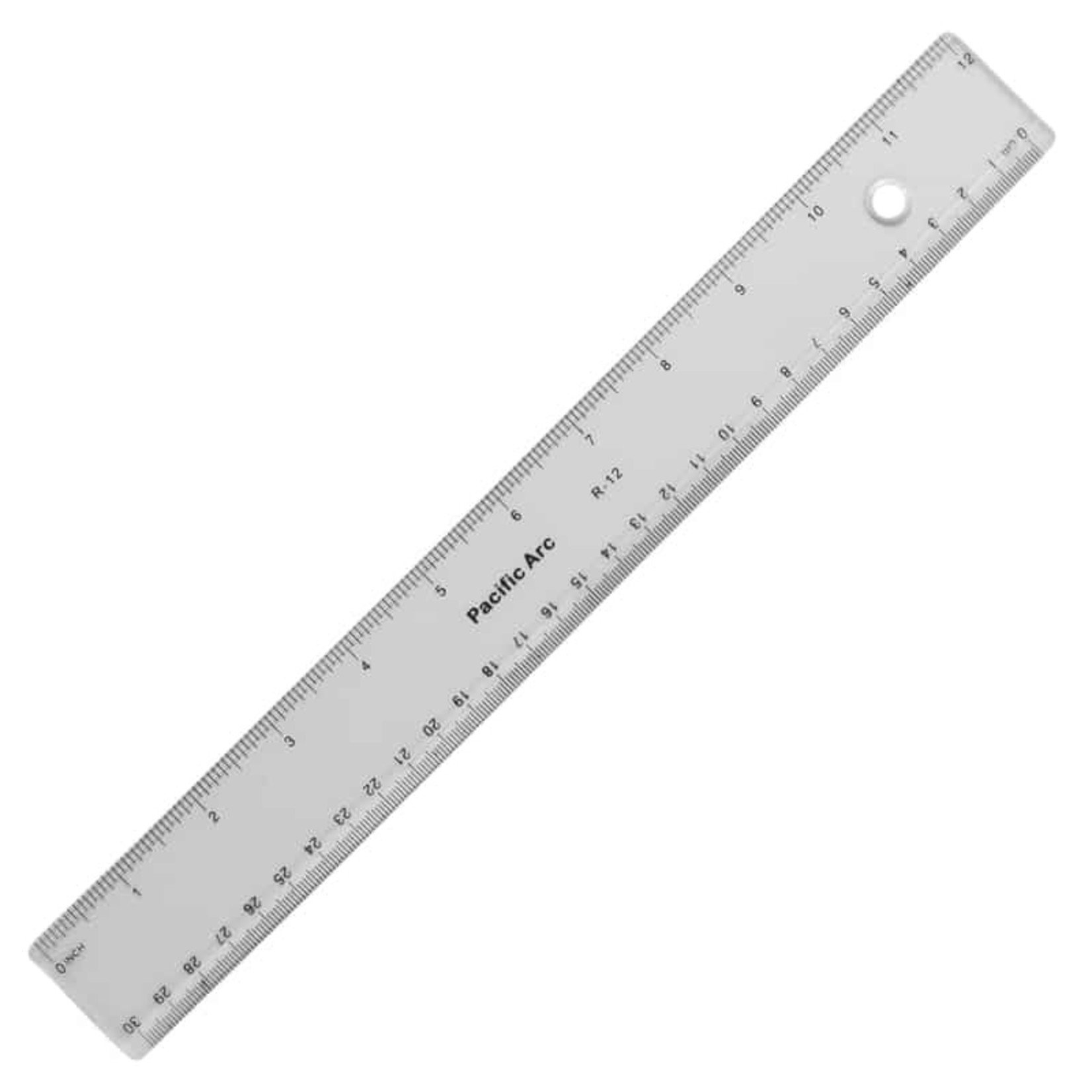 PACIFIC ARC RULER 12'' CLEAR PLASTIC