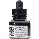 WINSOR NEWTON WINSOR & NEWTON DRAWING INK BLACK INDIAN DROPPER CAP 30ML