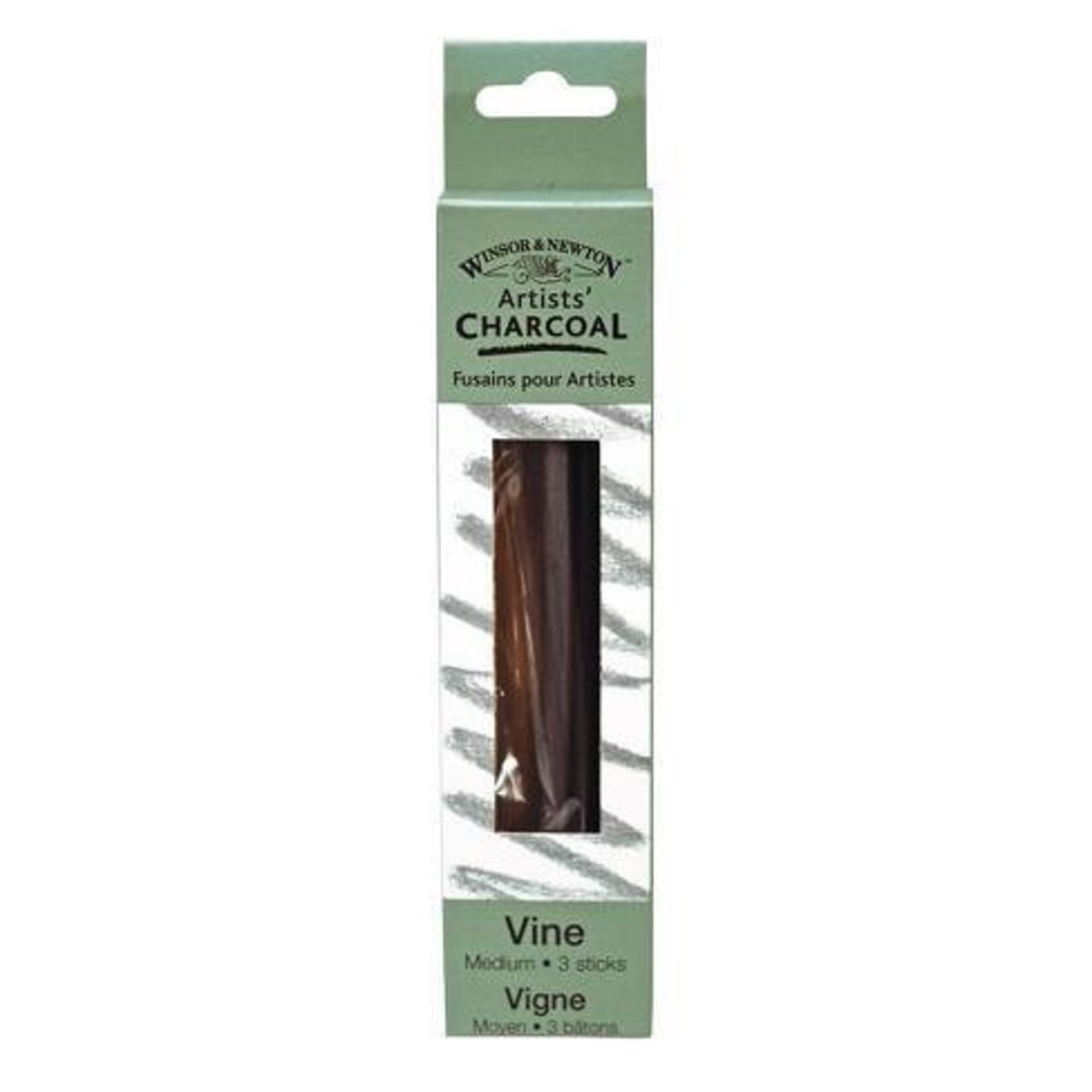 WINSOR NEWTON WINSOR & NEWTON VINE CHARCOAL MEDIUM 3/PK